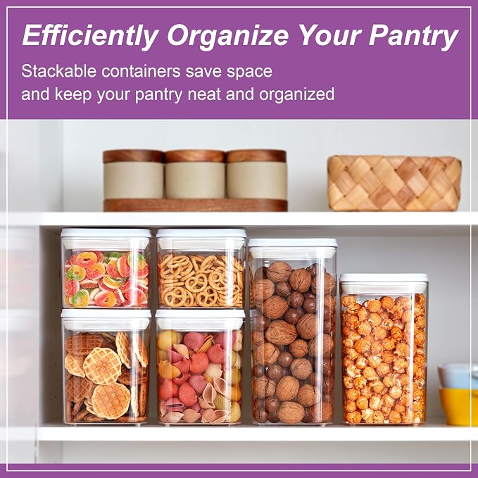 Carol - 112-Ounce Acrylic Canister (Set of 3), Plastic Airtight Food Container, Stackable for Pantry Storage, BPA-Free and Shatter-Proof, Perfect for Home and Commercial Use - Image 5