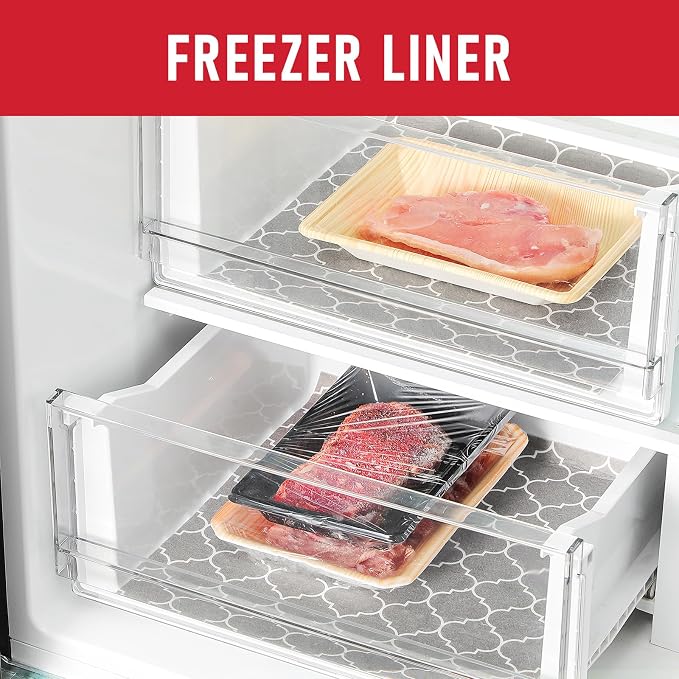 Cooyes Refrigerator Liners 17.7" x 360", Absorbent Strong Grip Fridge Mats Machine Washable, Non-Adhesive Refrigerator Shelf Liner for Fridge Bins & Kitchen Cabinets, Gray - Image 8