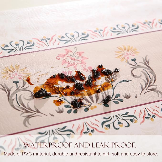 Vinyl Waterproof Placemats Set of 6 Rectangular,12"*17"-Aurora B | Wipeable Beautiful Print Place Mats,Stain Resistant,Heat Resistant,Everyday Meals,Kitchen,Dinning,Holiday,Decor - Image 7