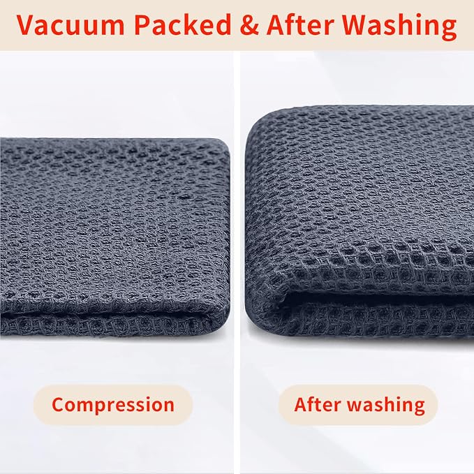 Homaxy 100% Cotton Waffle Weave Kitchen Towels, 10-Pack, Mixed Color | Ultra Soft Absorbent Dish Towels, Quick Drying Cleaning Towels, 13 x 28 Inches - Image 7