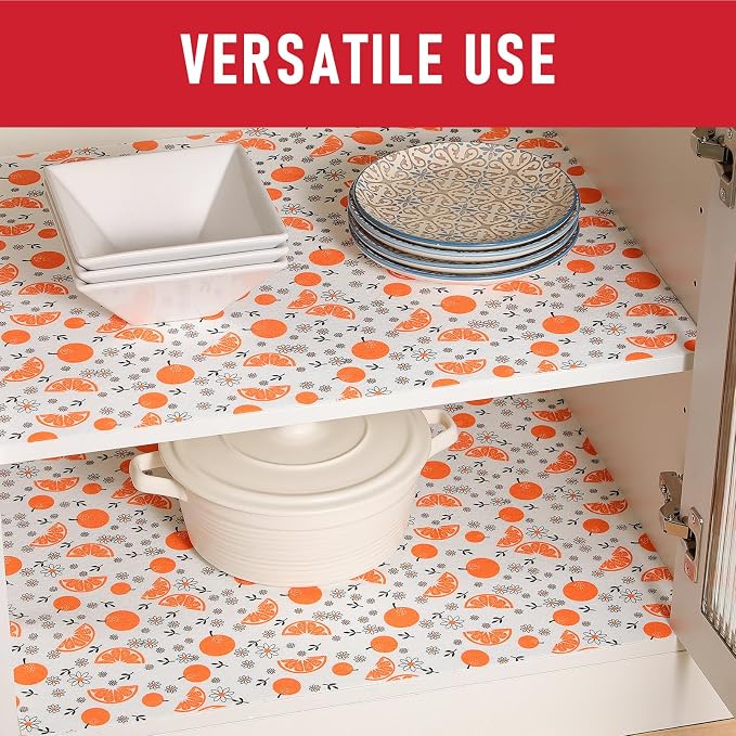 Cooyes Shelf Liners, 2-in-1 Non-Slip Fridge Mats, Absorb Excess Moisture, No-BPA Multiple Sizes for Glass Shelves, Kitchen Cabinets, Drawers (17.7 W x 36 L Inches, Dasiy-6 Pack) - Image 6