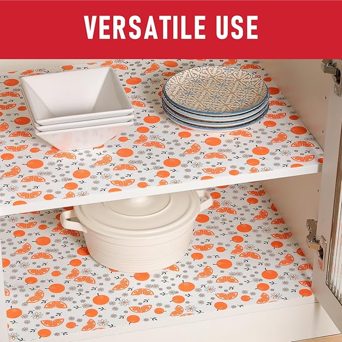 Cooyes Shelf Liners, 2-in-1 Non-Slip Fridge Mats, Absorb Excess Moisture, No-BPA Multiple Sizes for Glass Shelves, Kitchen Cabinets, Drawers (12 W x 24 L Inches, Dasiy-12 Pack) - Image 6