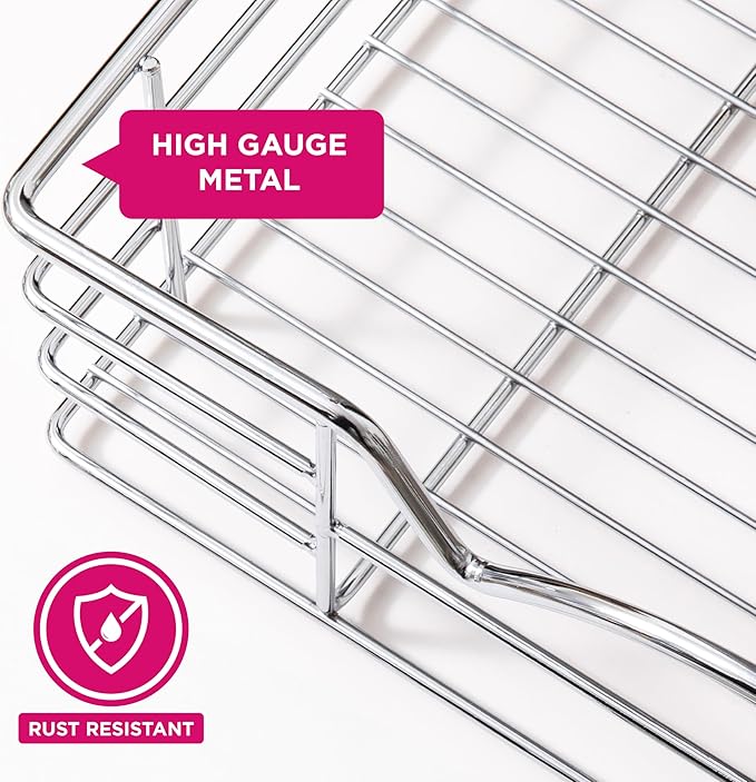 HOLDN’ STORAGE Pull Out Cabinet Organizer, Pantry Drawer, 22"W x 21"D x 5"H | Heavy-Duty Full-Extension, Roll Out Shelf for Pots, Pans & Under Sink Storage, Chrome, Require a 23.25"W Cabinet Opening - Image 6