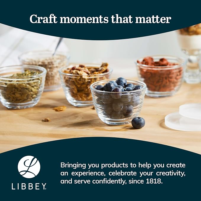 Libbey Small Glass Bowls with Lids Set of 8, Food Storage Prep Containers | Set of 8 Glass Bowls with Secure Lids Store Leftovers, Snacks, Sauces & Meal Prep Ingredients; Dishwasher Safe for Daily Use - Image 6