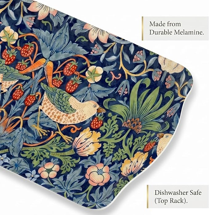 Pimpernel Morris & Co Strawberry Thief Blue Sandwich Tray - Image 3