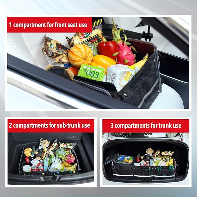 Waterproof Car Trunk Organizer with Cooler Bag | Collapsible Storage, Foldable Cover, Removable Leakproof Cooler, Adjustable Securing Straps, Fits SUVs and Trucks - Image 4