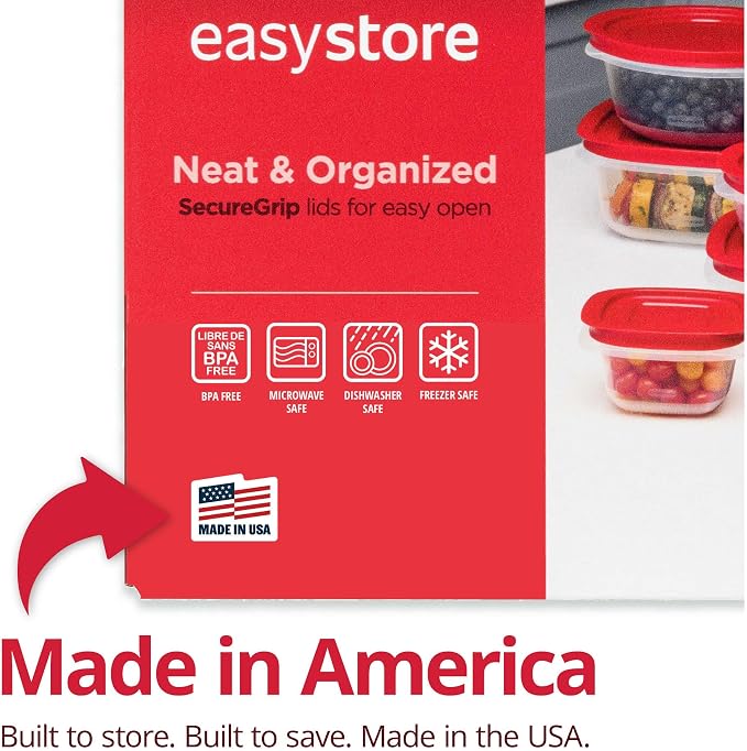 Rubbermaid EasyStore Containers, 38-Piece Set, Food Storage Containers, Food Storage Containers with Lids - Image 2