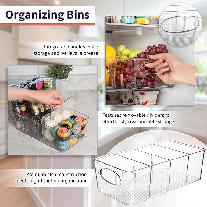 Pantry Organizers and Storage, Cabinet Organizer Kitchen Organizers and Storage - Fridge Organizer, Drawer Organizer & Snack Organizer - Refrigerator Organizers and Storage, Cupboard Shelf Organizer - Image 3