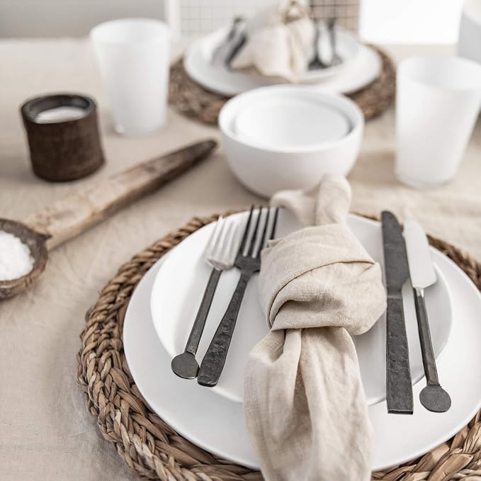 MagicLinen 100% Linen Napkins Set of 4, Soft Absorbent Dinner Napkins | European Flax, OEKO-TEX Certified, Stone-Washed Soft, Breathable, Absorbent, Set includes 4 napkins, Size 18X18in - Image 8
