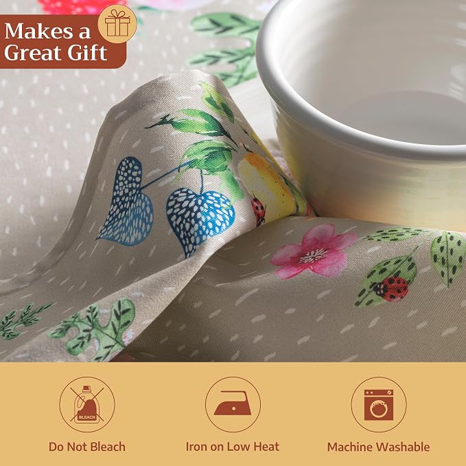 Maison d' Hermine Cloth Napkins Set of 4 Reusable 100% Cotton (20" x 20") | Everyday Square Napkins Cloth Washable Dinner Party Wedding Restaurant Hotel Kitchen Spring Summer - Jardin D'Ete - Fog - Image 5