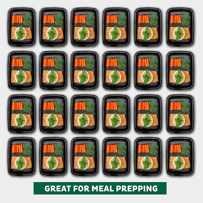 Freshware Meal Prep Containers [150 Pack] 1 Compartment Food Storage Containers with Lids, Bento Box, BPA Free, Stackable, Microwave/Dishwasher/Freezer Safe (24 oz) - Image 3