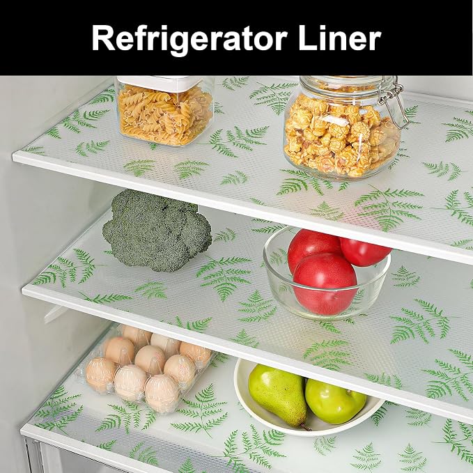 Cooyes Shelf Liners for Kitchen Cabinets Refrigerator Liners Waterproof & Oil-Proof Kitchen Cupboard Liner Drawer Mats EVA Material Non Adhesive Fridge Liner for Shelves（23.6" W x 236" L） - Image 5
