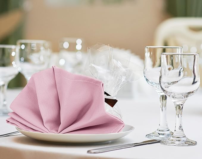 Utopia Kitchen Cotton Blend Pink Cloth Napkins [12 Pack, 18x18 Inch] | Absorbent Washable and Reusable for Dinner, Restaurant, Lunch, Wedding and Hotel - Image 7