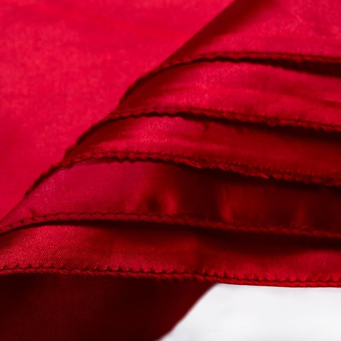 MDS® Pack of 150 Satin Napkins 12 x 12 Inch, Soft Silky Reusable Cloth Dinner Table Napkins for Wedding Décor, Reception, Birthday, Parties, Banquets, Catering, Restaurants & Hotel - Apple Red - Image 6