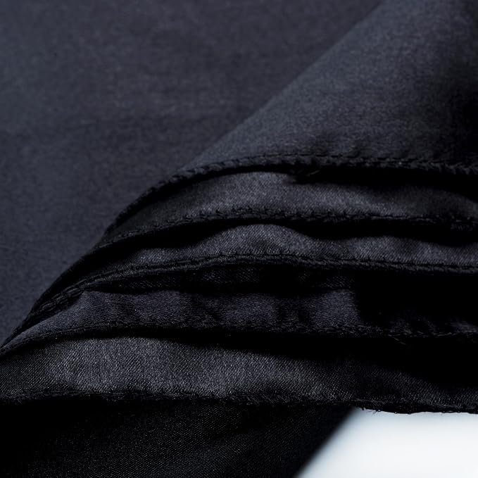MDS® Pack of 200 Satin Napkins 12 x 12 Inch, Soft Silky Reusable Cloth Dinner Table Napkins for Wedding Décor, Reception, Birthday, Parties, Banquets, Catering, Restaurants & Hotel - Black - Image 6