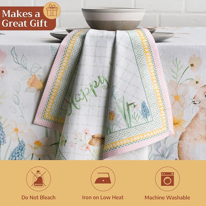Maison d' Hermine Cloth Napkins Set of 4 Reusable 100% Cotton (20" x 20") | Everyday Square Napkins Cloth Washable Dinner Party Wedding Restaurant Hotel Kitchen Spring Summer - Easter Dew - Image 5