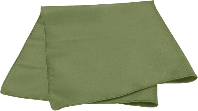 17x17-Inch Polyester Cloth Napkins, Army Green, Set of 24 | Bulk Case of 2 Dozen, Square, Seamless, Serged Edges, Machine Washable, Wrinkle-Resistant, Flame-Resistant, Stain-Resistant - Image 2