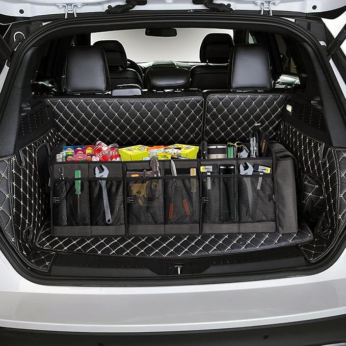 Large Trunk Organizer with Portable Leakproof Cooler Bag,Foldable Cover,Adjustable Securing Straps,Collapsible Trunk Organizer for Suv Car Truck Sedan (4-in-1 with Cooler) - Image 8