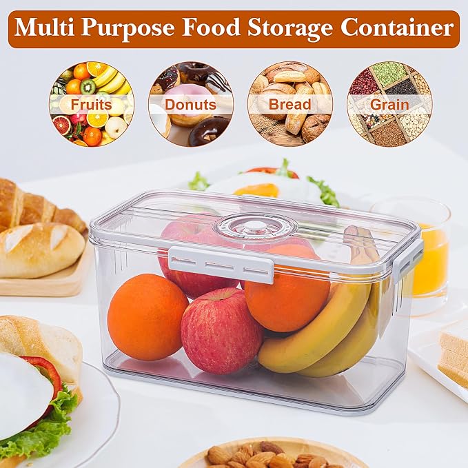 ANYPROLUS Bread Box for Homemade Bread Boxes for Kitchen Counter Airtight, Time Recording Bread Storage Container with Lid, Bread Containers Storage Airtight Loaf Bread Keeper, Large, White - Image 7