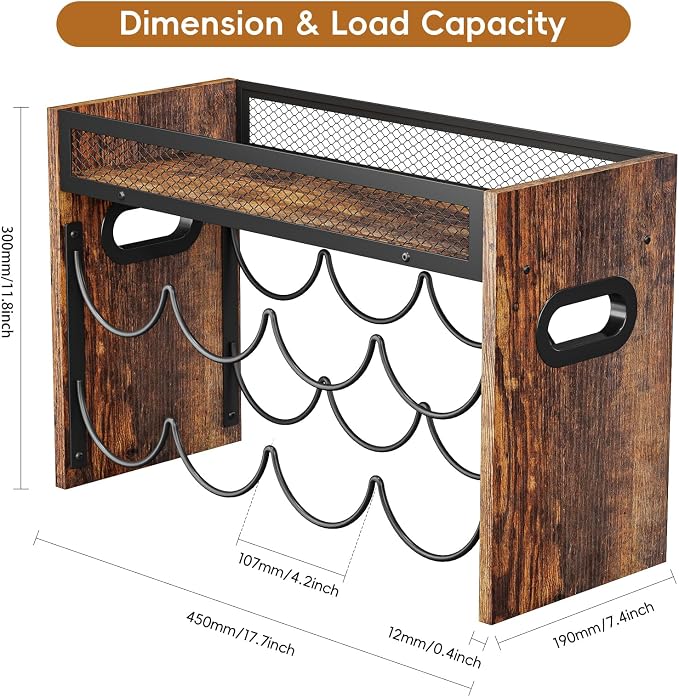 KLM 2-Tier Wine Rack, can Hold 8 Bottles.Suitable for Home Kitchens, Restaurants, Food Pantries, cabinets, and Bars. - Image 6
