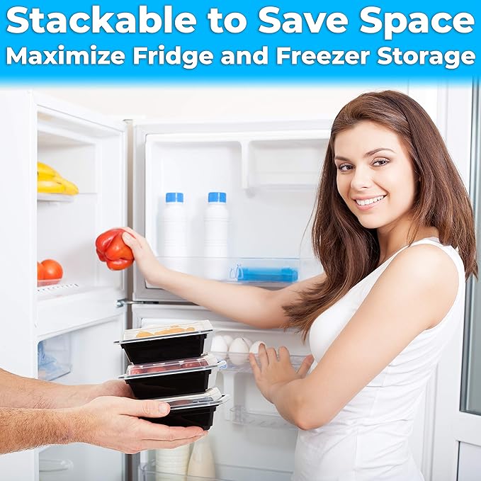 Durable Food Storage Container, Commercial Grade, BPA Free Plastic Containers with Lids, 25ct, Recyclable, Leakproof, Microwavable Portion Container for To-Go Orders, Food Prep and Storage, 12 ounce - Image 4