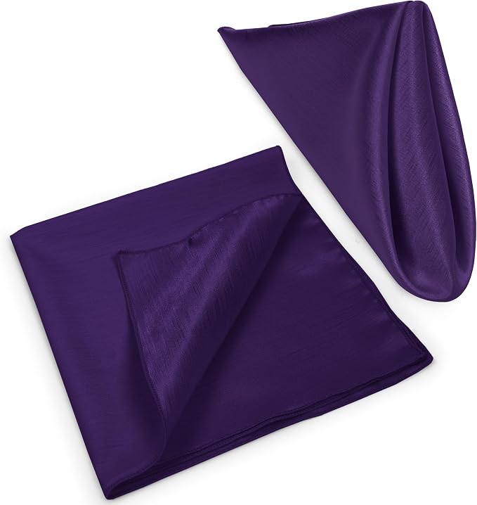 17x17-Inch Shantung Satin Cloth Napkins, Purple, Set of 24 - Image 8
