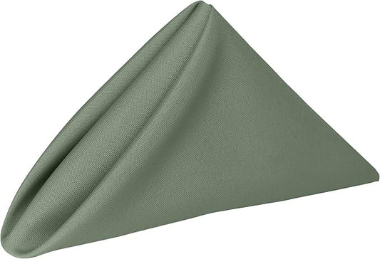 17x17-Inch Polyester Cloth Napkins, Army Green, Set of 24 | Bulk Case of 2 Dozen, Square, Seamless, Serged Edges, Machine Washable, Wrinkle-Resistant, Flame-Resistant, Stain-Resistant by UltimateTextile