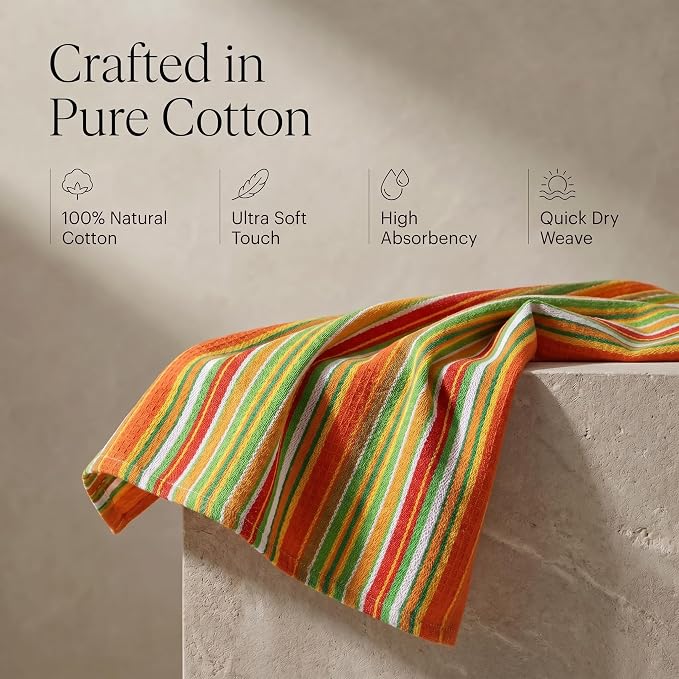 Urban Villa Kitchen Towels Cotton Dish Towels 20”x30” (Set of 8) Multi - Image 4