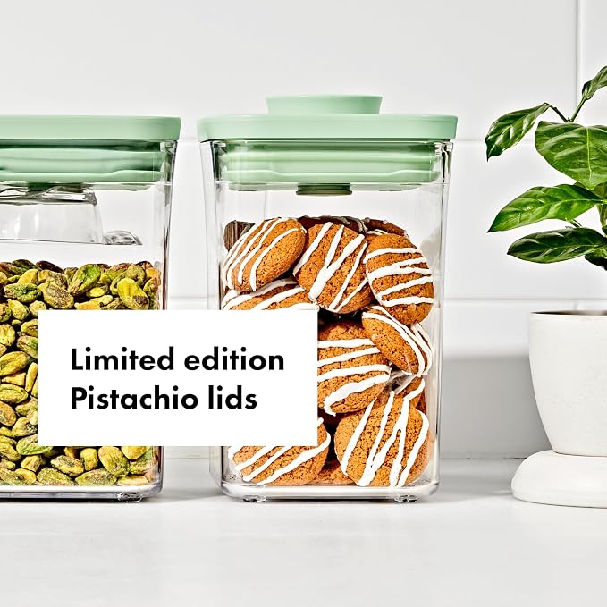 OXO Good Grips 3-Piece POP Container Set with Mini Scoops - Limited Edition Pistachio - Image 4