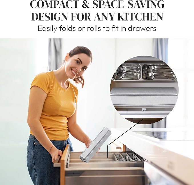 Foldable Kitchen Drying Stone, Stone Drying Mat for Kitchen Sink, 24" x 16" | Quick Moisture Absorption, Premium Diatomaceous Earth, Non-Slip Base, Under Dish Rack or Direct Drying, Sanding Tool Included - Image 4