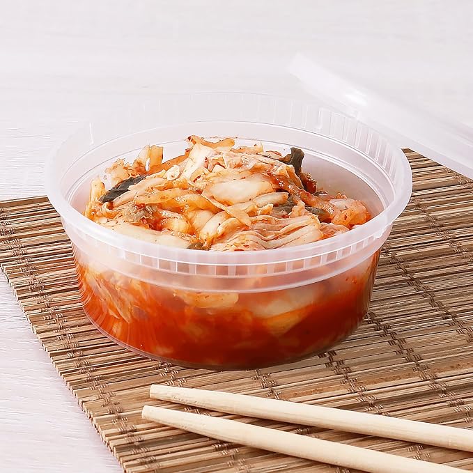 Karat [8oz - 240 ct] Clear PP Injection Molded Round Deli Containers with Lids (FP-IMDC8-PP) - Image 8