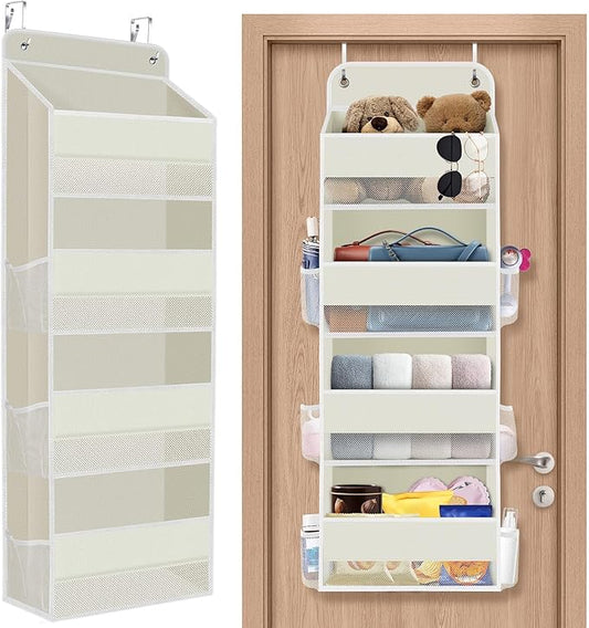 1Pack Over The Door Organizer Large Capacity Hanging Storage Room Organizer | 40 lb Capacity, Ultra-Sturdy, Foldable, Mesh Design with Clear Window, Space-Saving Organizer for Pantry, Nursery & Closet by SpaceHacks
