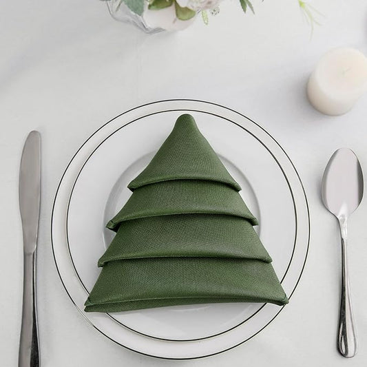 Bailarina Cloth Napkins Set of 40,17x17 inches Dinner Napkins Cloth Washable,Polyester Square Table Cloth Napkin Bulk with Hemmed Edges Ideal for Banquets, Parties and Weddings-Willow by Bailarina