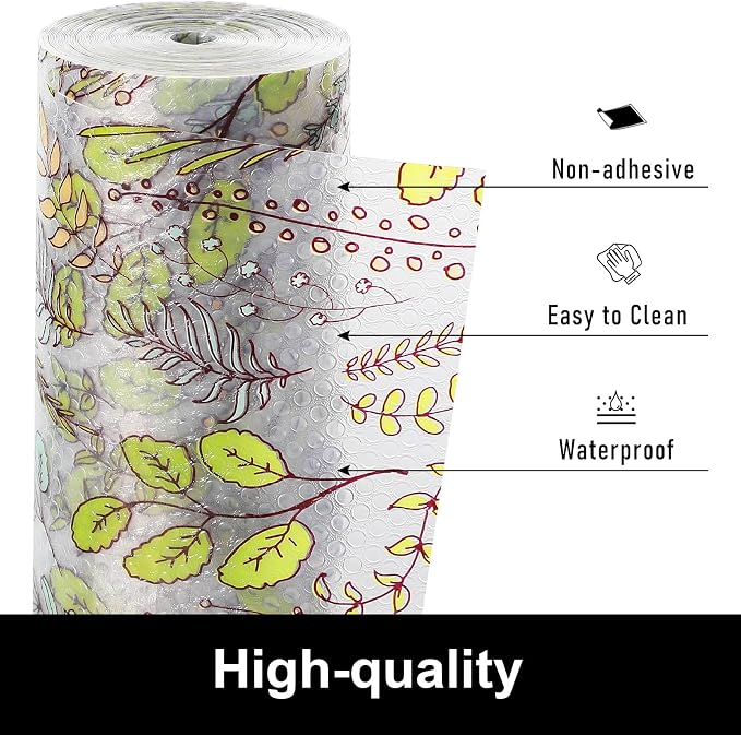 Cooyes Shelf Liners for Kitchen Cabinets, Refrigerator Liners Waterproof & Oil-Proof Kitchen Cupboard Liner Drawer Mats EVA Material Non Adhesive Fridge Liner for Shelves - Image 5