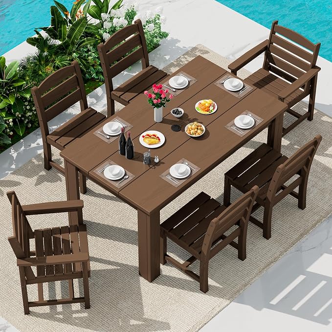 SERWALL 6-Pack Heat Resistant Placemats, Non-Slip Woven Vinyl Table Mats, Washable & Durable for Daily Meals, Indoor & Outdoor Use, Khaki - Image 5