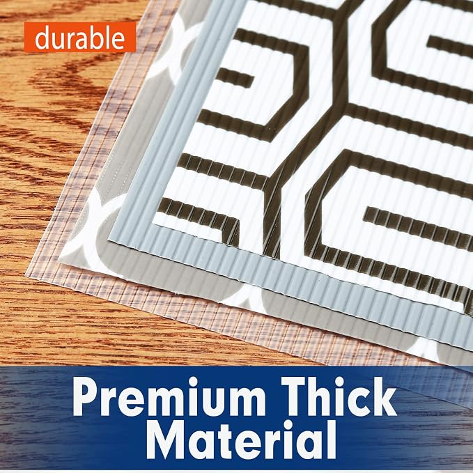 Shelf Liner, Drawer Liner, 2 Rolls x 12 Inches x 20 FT Cabinet Liner for Kitchen Cabinets Non-Adhesive Shelf Liners, Waterproof Shelf Paper with Non-Slip, Durable Liners, Clear - Image 5