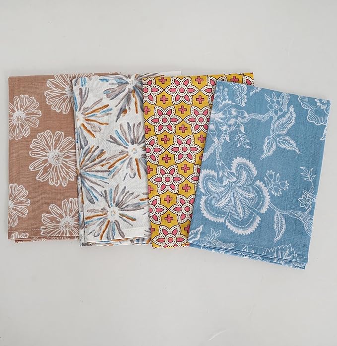 Indian Cotton Cloth Napkin Washable and Reusable for Everyday Use, Wedding, Party, Christmas, Bridal Baby Shower Tea Parties Table Napkins Homedecor Handblock Print 16 X 16 (20) - Image 3