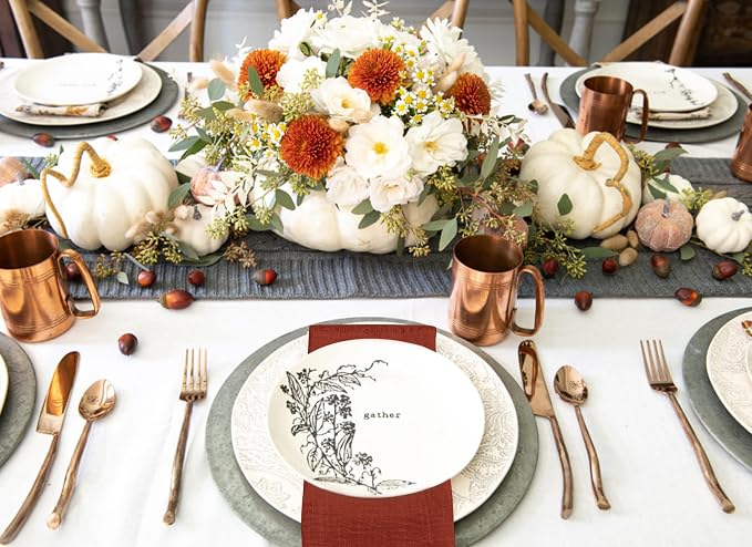 12 Pack Terracotta Napkins Cotton Linen Napkins 16 x 16 Inch Terracotta Cloth Napkin Handmade with Fringe Soft Washable Rustic Dinner Napkin Cloths for Wedding Party Dinner Table - Image 6