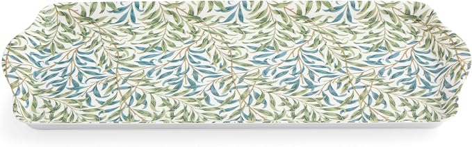 Pimpernel Morris & Co Willow Bough Sandwich Tray - Green | 15" x 6" Melamine Serving Tray for Sandwiches, Snacks, Tea & Entertaining, Lightweight, Easy Clean Surface, Dishwasher Safe - Image 2