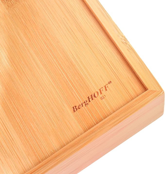 BergHOFF Bamboo Flatware Organizer 5-slot, 13.5" x 8.25", Natural, Fit in any size of drawer, great for spoons, forks, knives, scissors, peelers, chef tools | Skinny Silverware Organizer for Narrow Kitchen Drawers, 5 Compartment Cutlery Tray & Utensil ... - Image 6