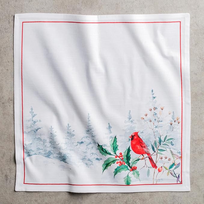 Maison d' Hermine Cloth Napkins Set of 4 Reusable 100% Cotton (20" x 20") | Everyday Square Napkins Cloth Washable Dinner Wedding Restaurant Hotel Kitchen Thanksgiving Christmas - Morzine - Image 8