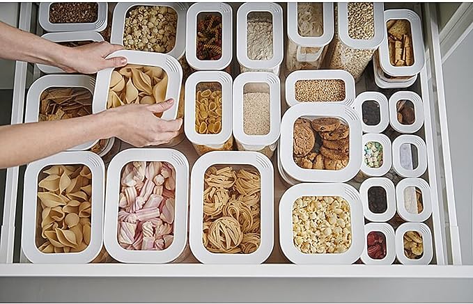 Mepal Modula 4-Piece Storage Containers Economy Set 1000 ml White Storage Container Food Storage Container – Ideal for Storing Dry Food - Image 3