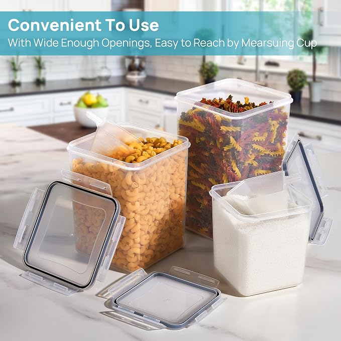 Vtopmart 4PCS Spaghetti Container with 10 PCS Flour and Sugar Storage Container - Image 7