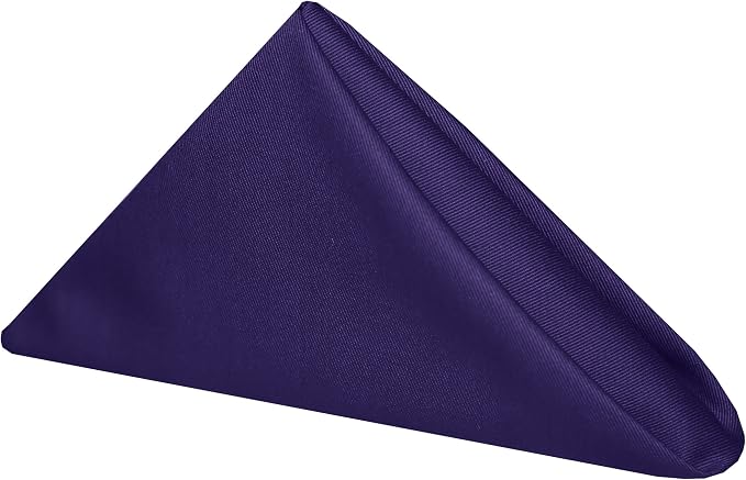 17x17-Inch Square Twill Cloth Napkins, Purple, Set of 12 by UltimateTextile