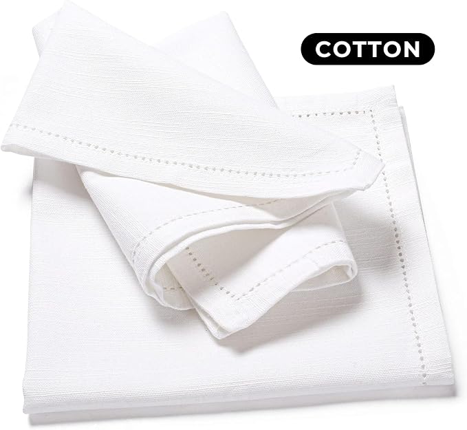 Bedding craft White Cotton Cloth Dinner Napkins Set of 12 – 16x16 | Reusable Machine Washable Fabric Napkins – Perfect for Weddings, Holidays, Thanksgiving & Everyday Dining - Image 8