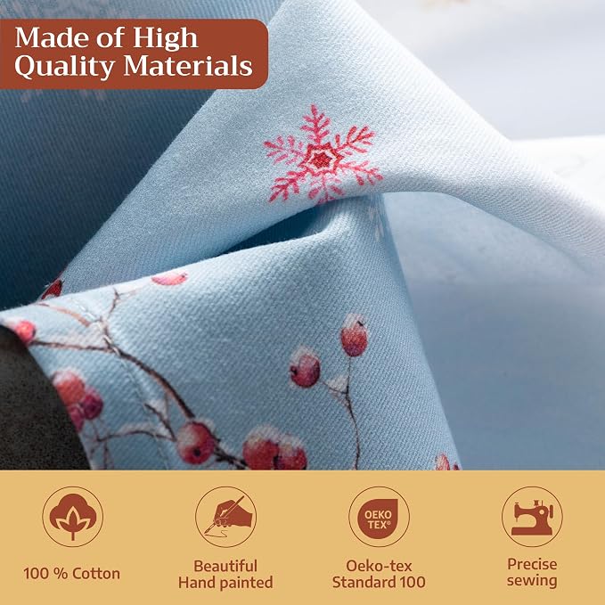 Maison d' Hermine Cloth Napkins Set of 4 Reusable 100% Cotton (20" x 20") | Everyday Square Napkins Cloth Washable Dinner Wedding Restaurant Hotel Kitchen Thanksgiving Christmas - Fairy Tale Forest - Image 3