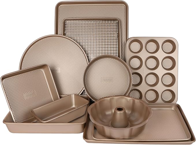 David Burke 9" Square Bake Pan, Carbon Steel, Non-Stick, PFTE & PFOA Free, Oven Safe – Bronze - Image 5