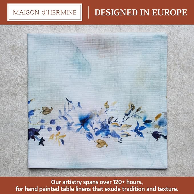 Maison d' Hermine Cloth Napkins Set of 4 Reusable 100% Cotton (20" x 20") | Everyday Square Napkins Cloth Washable Dinner Party Wedding Restaurant Hotel Kitchen Spring Summer - Lazy Summer Days - Image 2