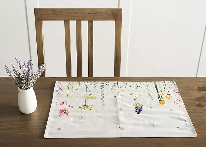 Maison d' Hermine Botanical Fresh Bundle Set 100% Cotton Set of 4 Napkins (20 Inch by 20 Inch) and Set of 4 Place Mats (13 Inch by 19 Inch) - Image 5