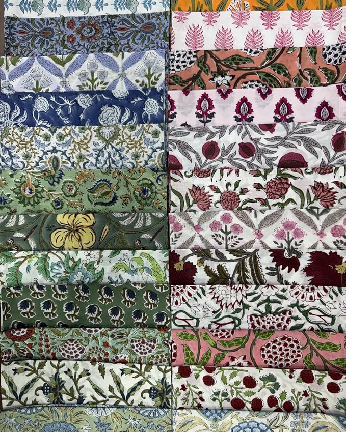 Assorted Hand Block Print 100% Cotton Napkins 18" x 18" (Set of 100) Reuseable Kitchen Napkins Cloth Decor Dinner Party Wedding Cocktail Gift for Spring, Easter, Summer - Image 7